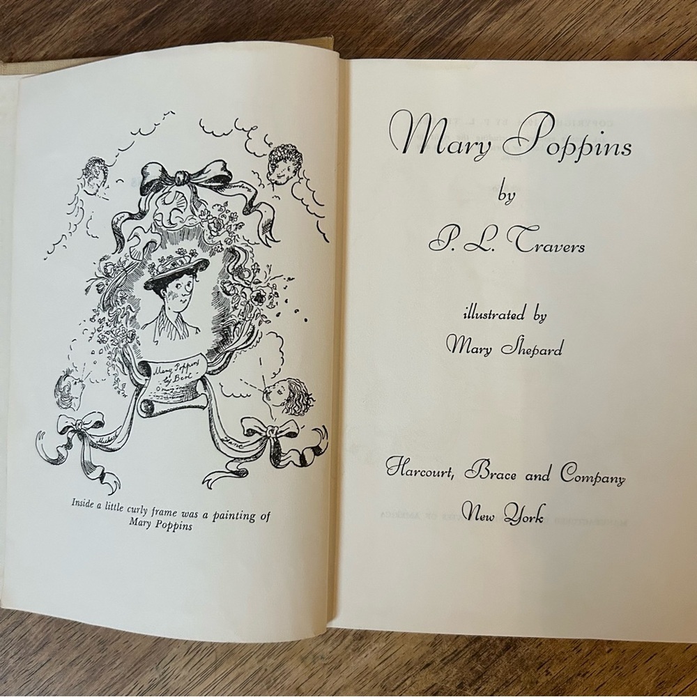 Vintage Mary Poppins Book by P. L. Travers 1934 1960 Harcourt, Brace & Company - Picture 4 of 8
